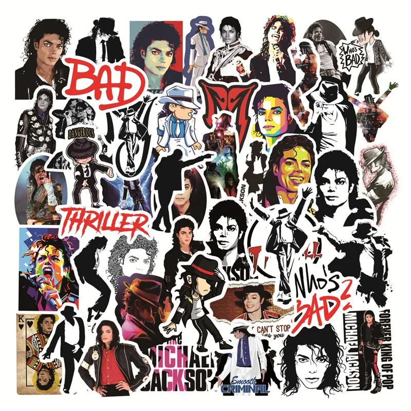 Autocollants du chanteur Rock Star, Michael Jackson, graffiti, pour moto, bagage, planche à roulette