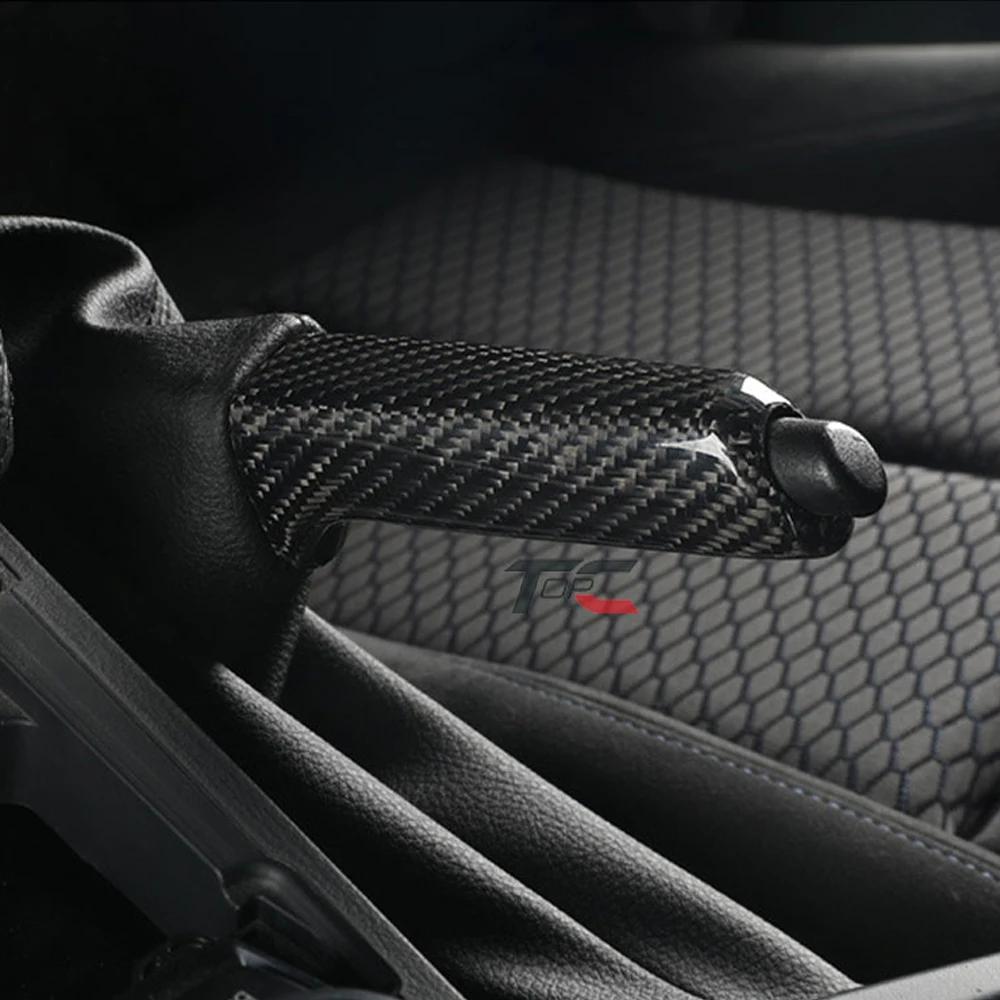 Couvercle de poignée de frein à main universel en fibre de carbone véritable pour BMW F32 F33 F36 E6