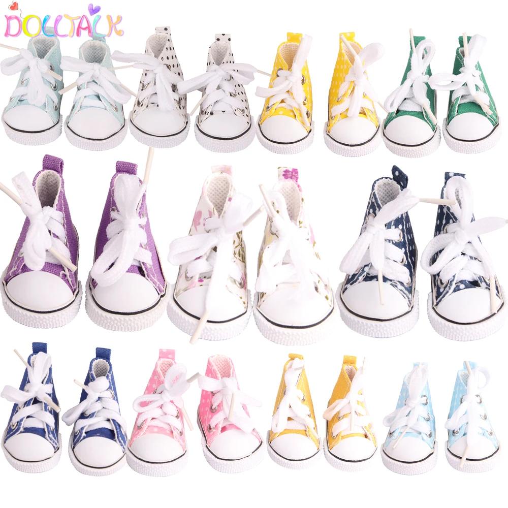 Chaussures en toile pour poupée EXO Nancy, 5cm, faites à la main, 12 couleurs, Mini chaussures en to