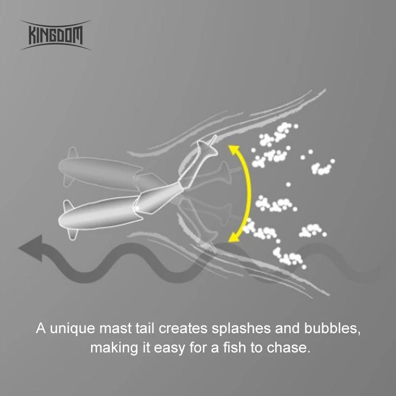 KINGDOM leurres méné multi-articulés 120mm 17.5g Surface flottante appâts durs méné Swimbait truite 