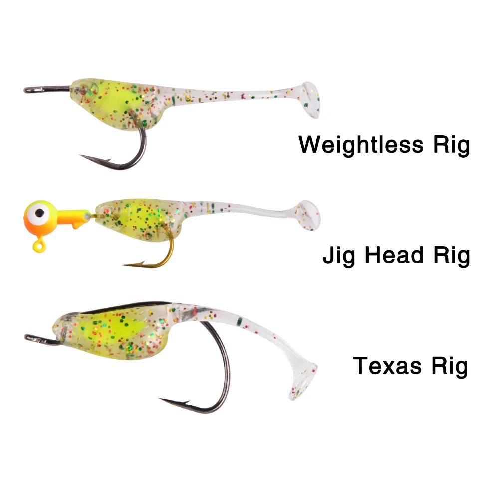 100 pièces leurres de pêche 5 cm/1.97 pouces Wobblers carpe pêche leurres souples 4 couleurs Silicon