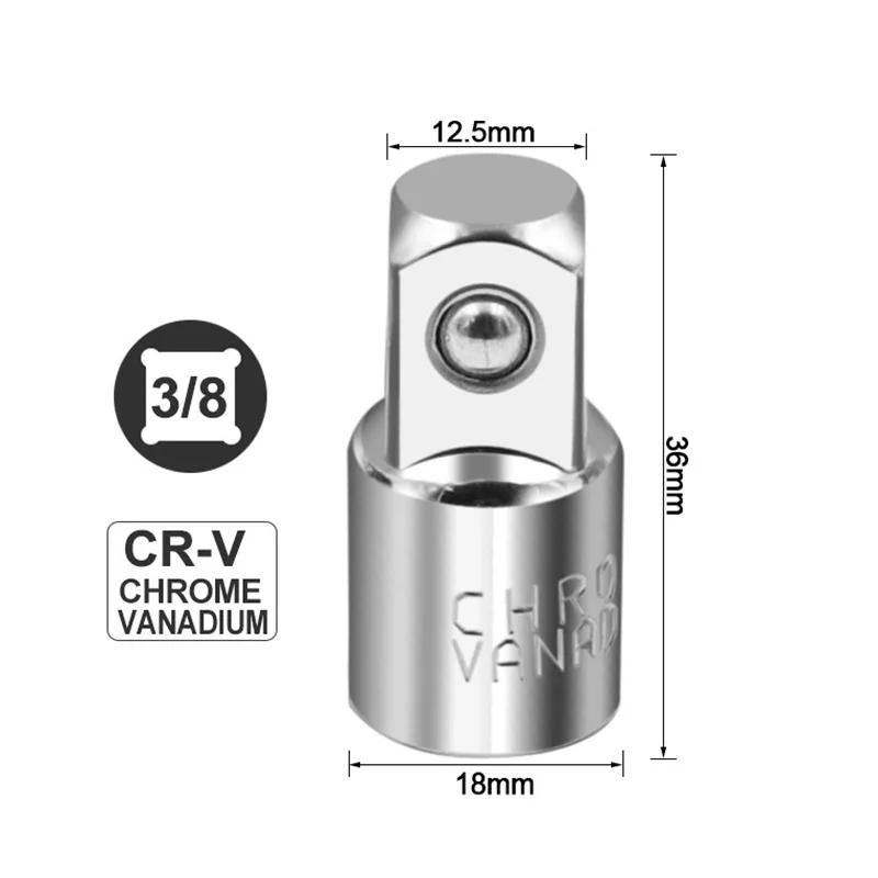 Adaptateur de douille de clé à cliquet en acier inoxydable, pour conversion de 1/2 " vers 3/8 ", 3/8