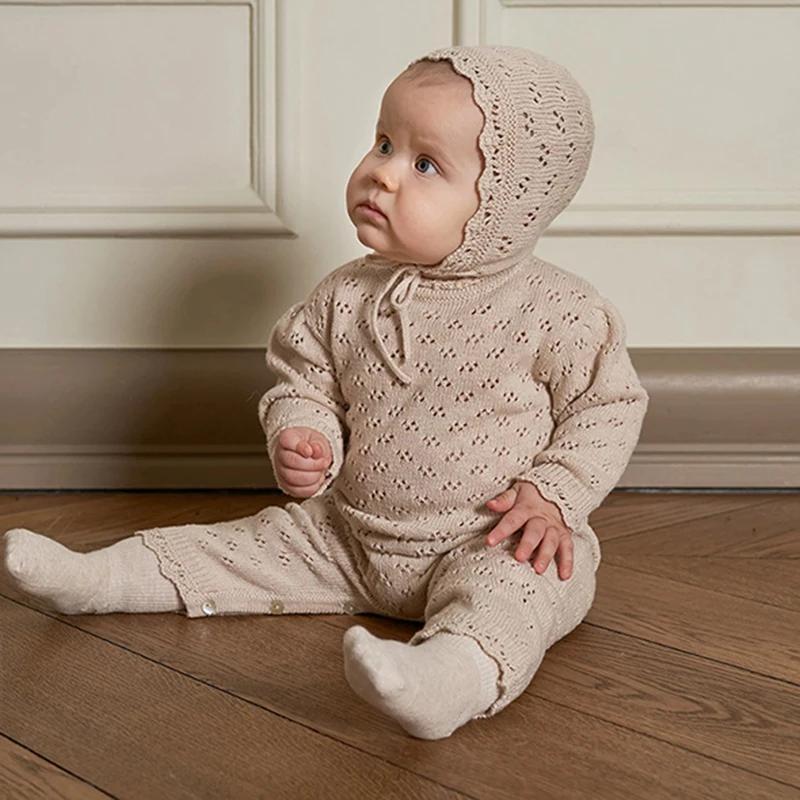 Body tricoté pour nouveau-né fille, combinaison une pièce, Style coréen, vêtements pour bébés filles