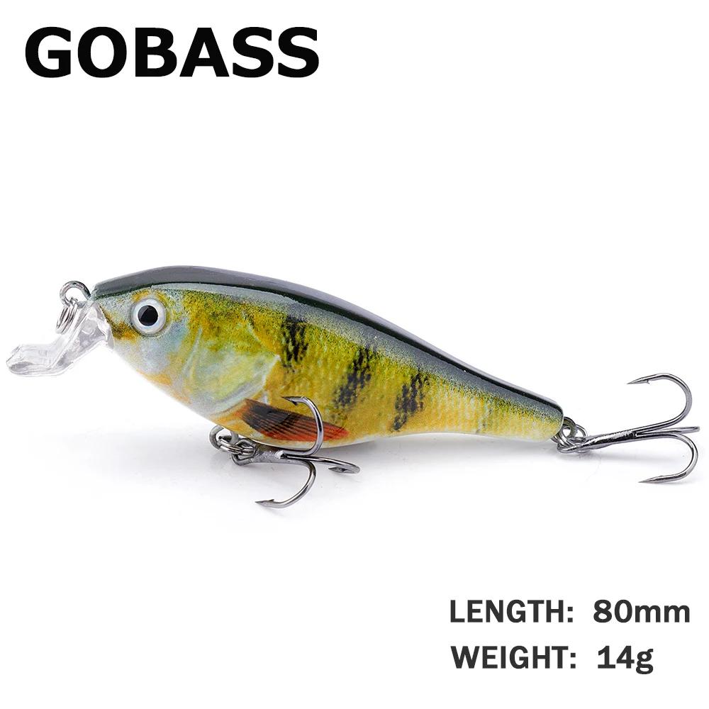 GOBASS équipement de pêche hochets pour la pêche Wobblers pour la pêche à la traîne brochet leurre m