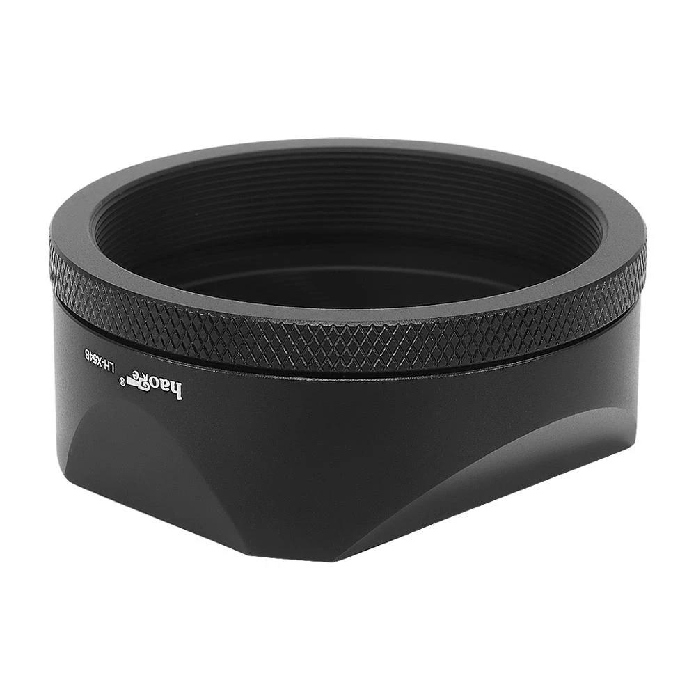 Haoge LH-X54B X100v pare-soleil en aluminium métal avec anneau d'adaptation de 49mm pour Fujifilm Fu