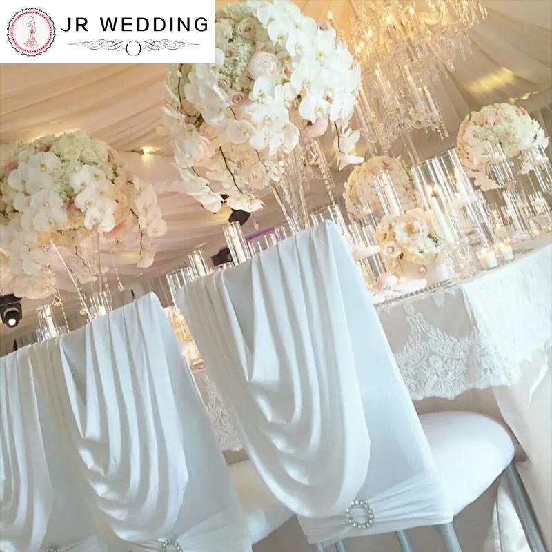 Chiavari-Juste de dossier de chaise avec cantonnière et bande de diamants, décoration de mariage, dr