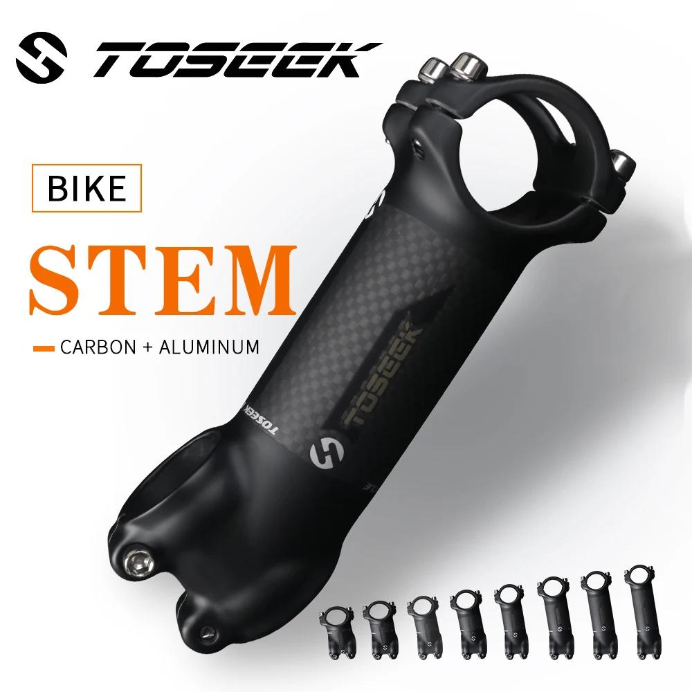 TOSEEK – tige de guidon de vélo vtt en aluminium et carbone, 28.6-31.8mm, angle 6 17, pièces de rech