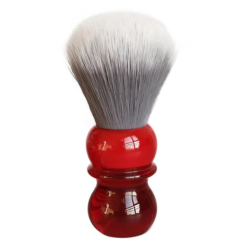 Dscosmetic Kensurfs brosse à raser cheveux doux avec manche en résine rouge et cheveux synthétiques 