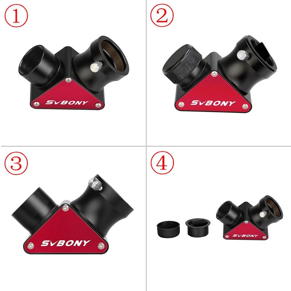 SVBONY SV188P Télescope 1,25'' Miroir diélectrique à 90 degrés Diagonal 99% de réflectivité Revêteme