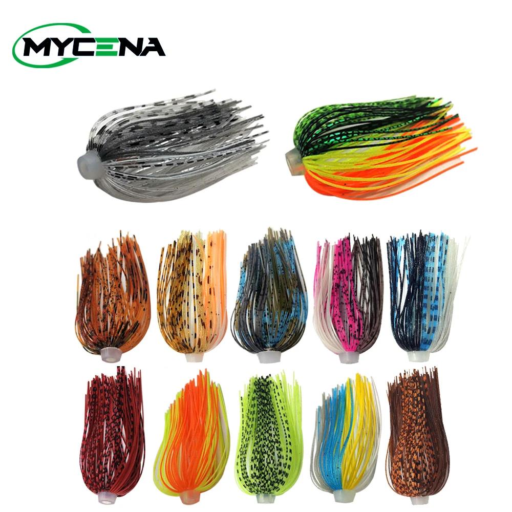 3/10 pièces/lot 88 brins 64mm Silicone jupes élastique trou parapluie jupes accessoires de pêche Buz