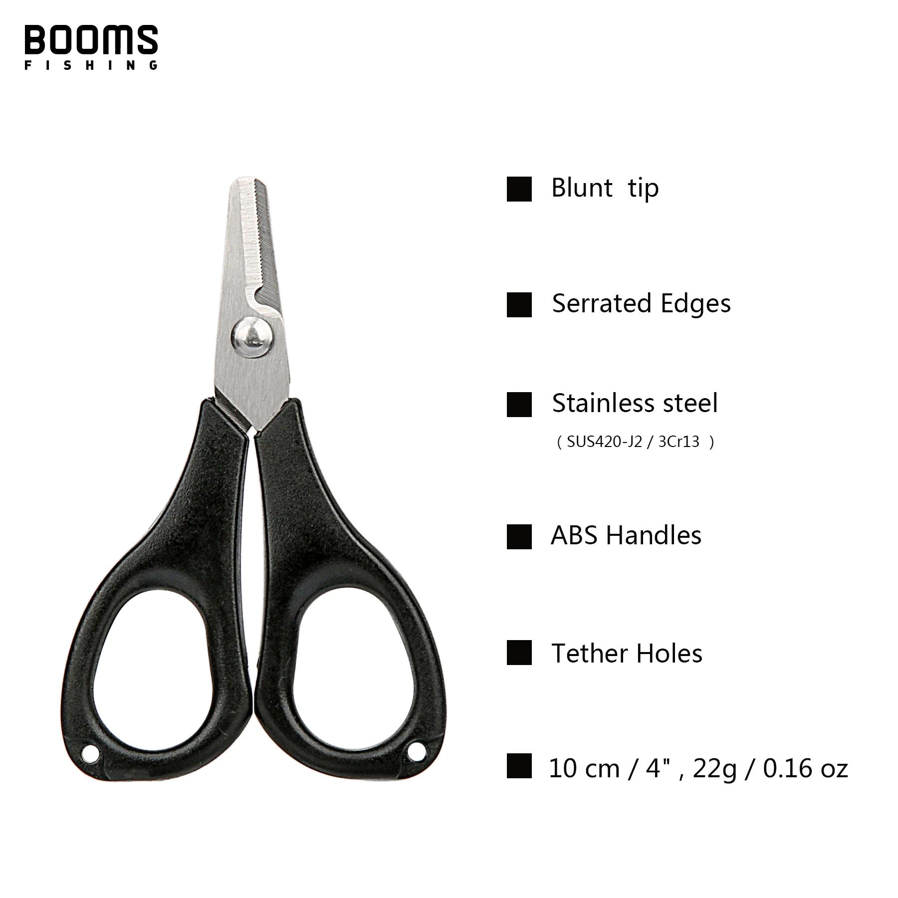 Booms Fishing – ciseaux de ligne tressée S01, avec porte-Badge rétractable, mousqueton, boîtes de ma