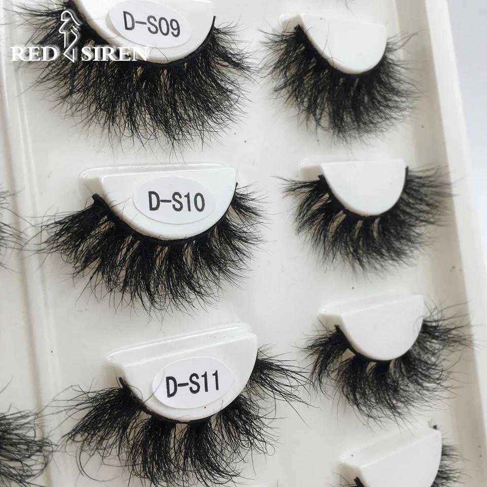 RED SIREN – Cils en vison véritable doux et naturel, maquillage 3D, pelucheux
