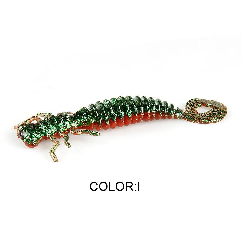2019 larve leurres souples leurres artificiels pêche ver Silicone bar brochet vairon Swimbait gabari