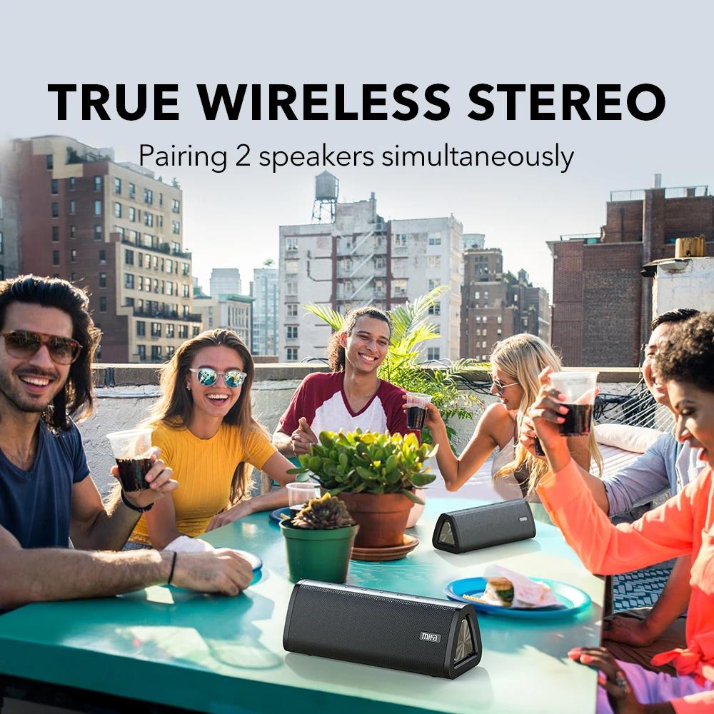 MANZA-Haut-parleur Bluetooth 360 A10 + Portable, Son Stéréo à 5.0 °, 20W, Étanche IPX7, Sans Fil, Au
