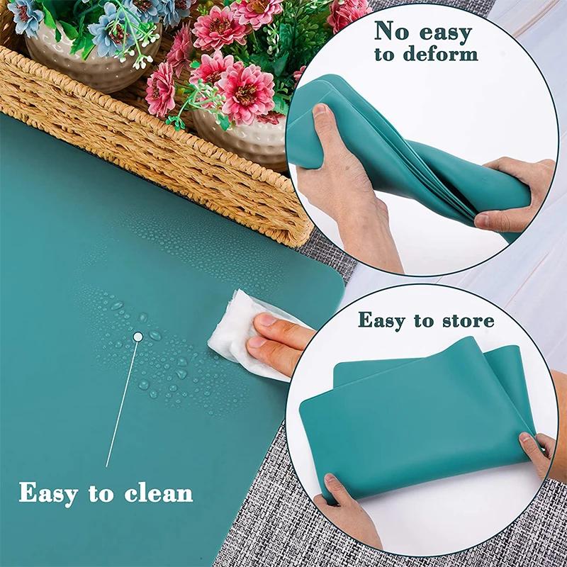 Napperon en Silicone de grande taille 60x40cm, coussin de tasse d'isolation thermique, nappe, tapis 