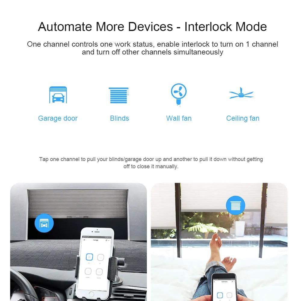 SONOFF-Technologie de commutation intelligente WiFi, commande vocale, mode de verrouillage via l'app