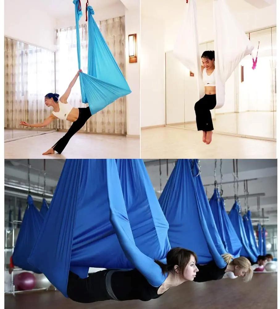 Hamac de Yoga aérien de 5.5 Yards, balançoire de Fitness pour l'inversion de Yoga antigravité, flexi