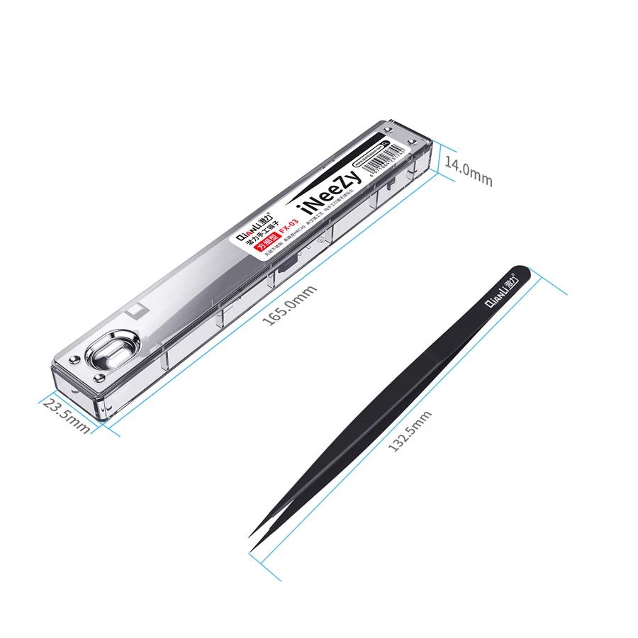 Qianli – pincettes iNeezy en acier inoxydable poli à la main, outils de réparation de cavalier BGA, 