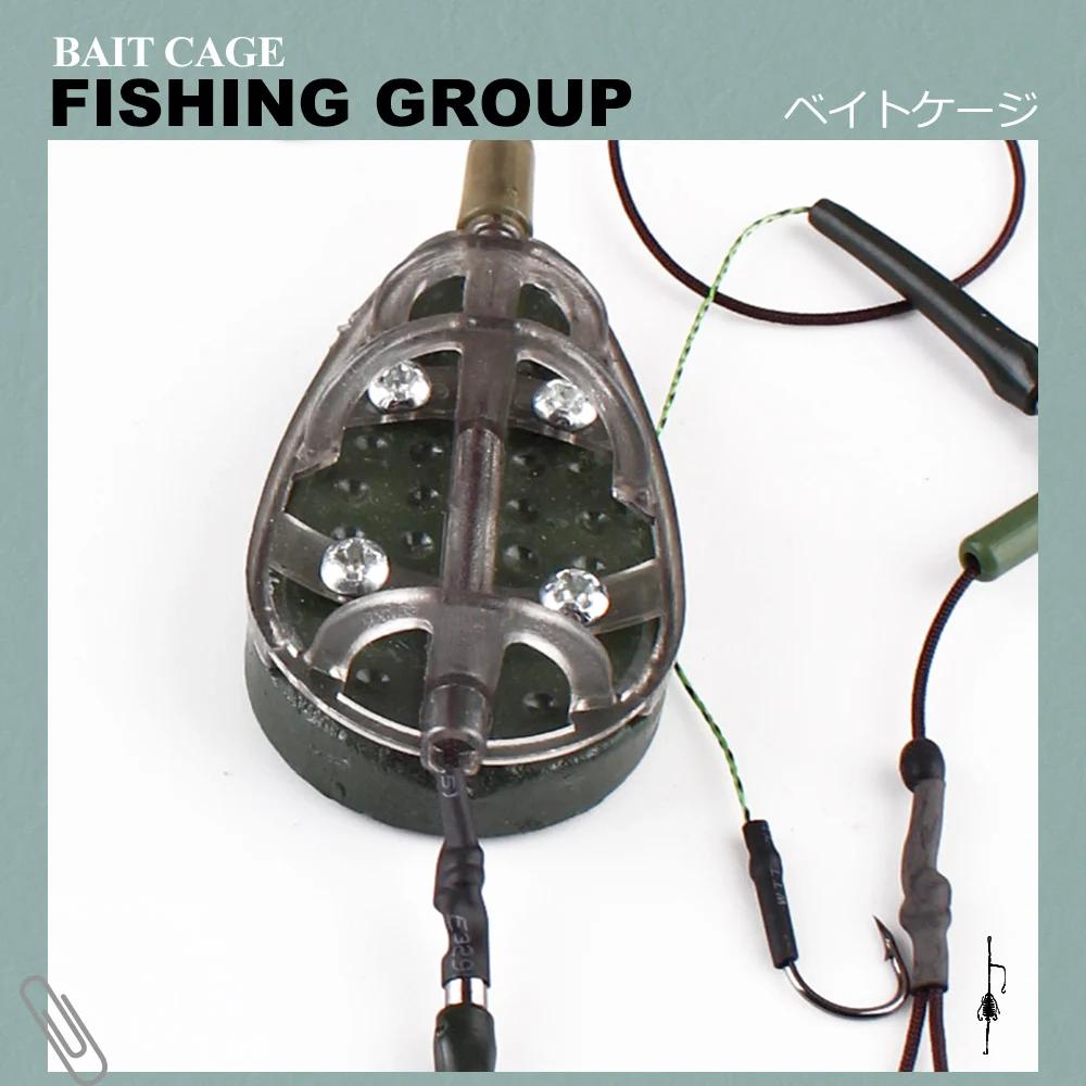 FISH KING 30g-100g crochet d'alimentation en métal en acier à haute teneur en carbone carpe appât de