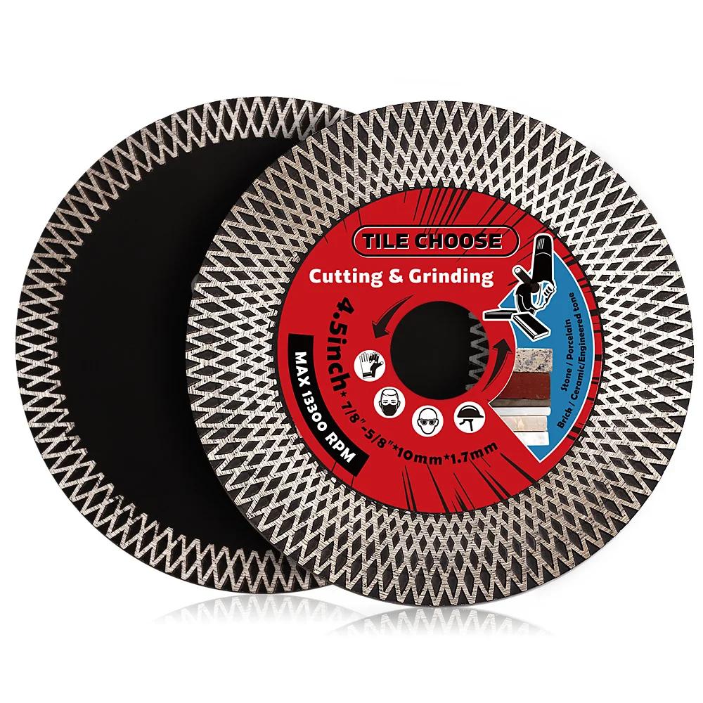 Coupe et meulage de disque de diamant de porcelaine turbo, lame de super carrelage, carreaux de porc