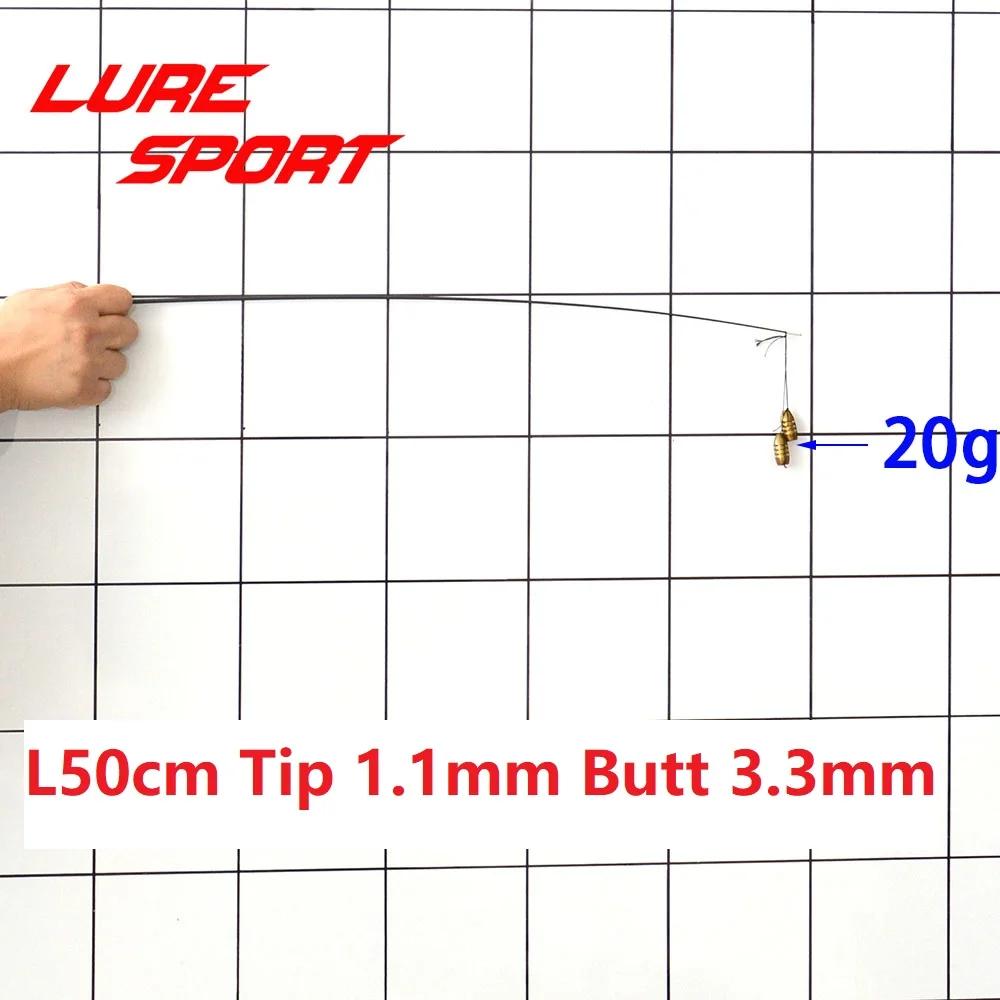 LureSport 4 pièces 50cm Pointe de canne en carbone massif non peinte Composants de construction de c