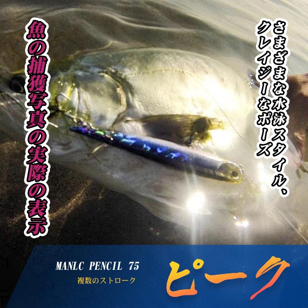 Hunthouse Bay RUF MANIC 75mm/8g crayon coulant leurre de pêche Stickbait BKK crochet dur leurre pour