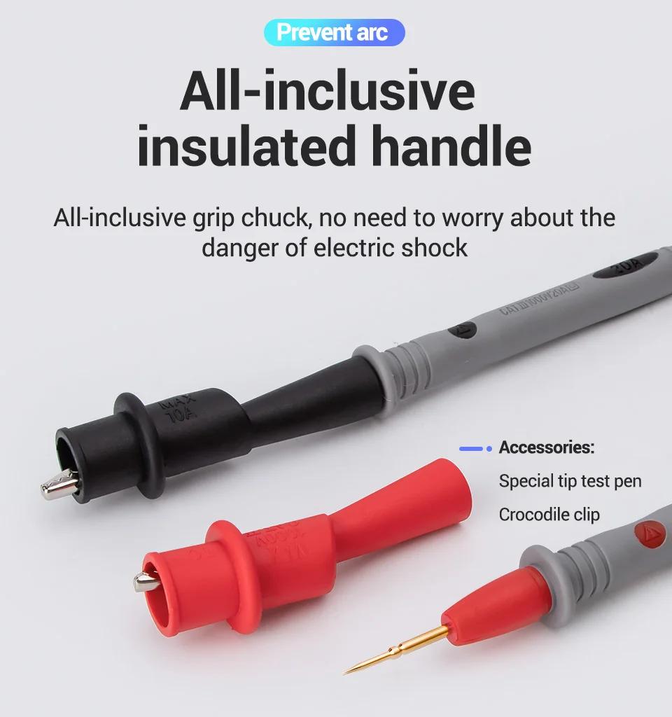Sonde multimètre numérique universelle en Silicone, 20a, 1000V, fils de Test, broche pour Vichy pour