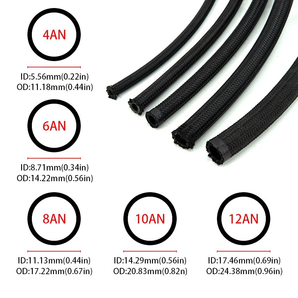 1M/3M/6M AN4 AN6 AN8 AN10 tuyau de carburant huile gaz refroidisseur tuyau ligne tuyau Tube Nylon ac