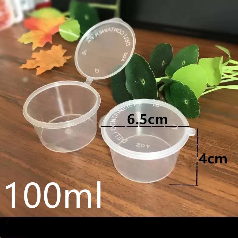 30 pièces/ensemble 30ml 50ml 100ml jetables en plastique à emporter Sauce tasse conteneurs boîte ali