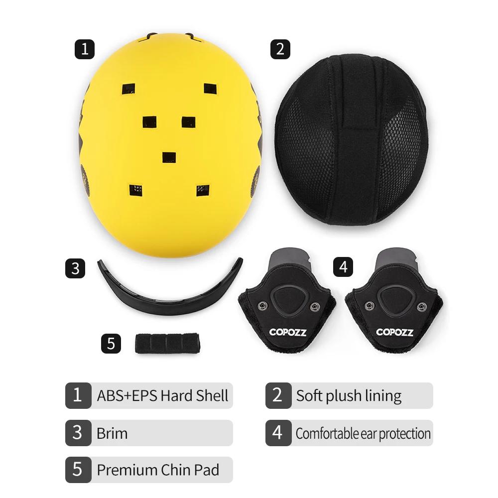 COPOZZ dessin animé enfants enfants casque de Ski intégralement moulé Sports de plein air Protection