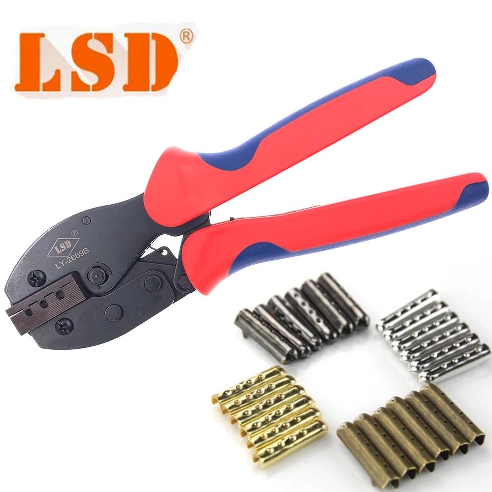 Outil de sertissage d'extrémité de lacet de connexion de gaine métallique LY-2669B, pince à sertir à