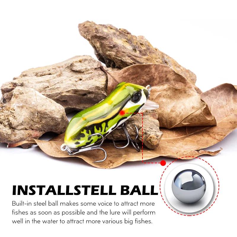 Agoie 63mm/10g leurres de pêche grenouille bionique Topwater poisson dur Wobbler pêche artificielle 