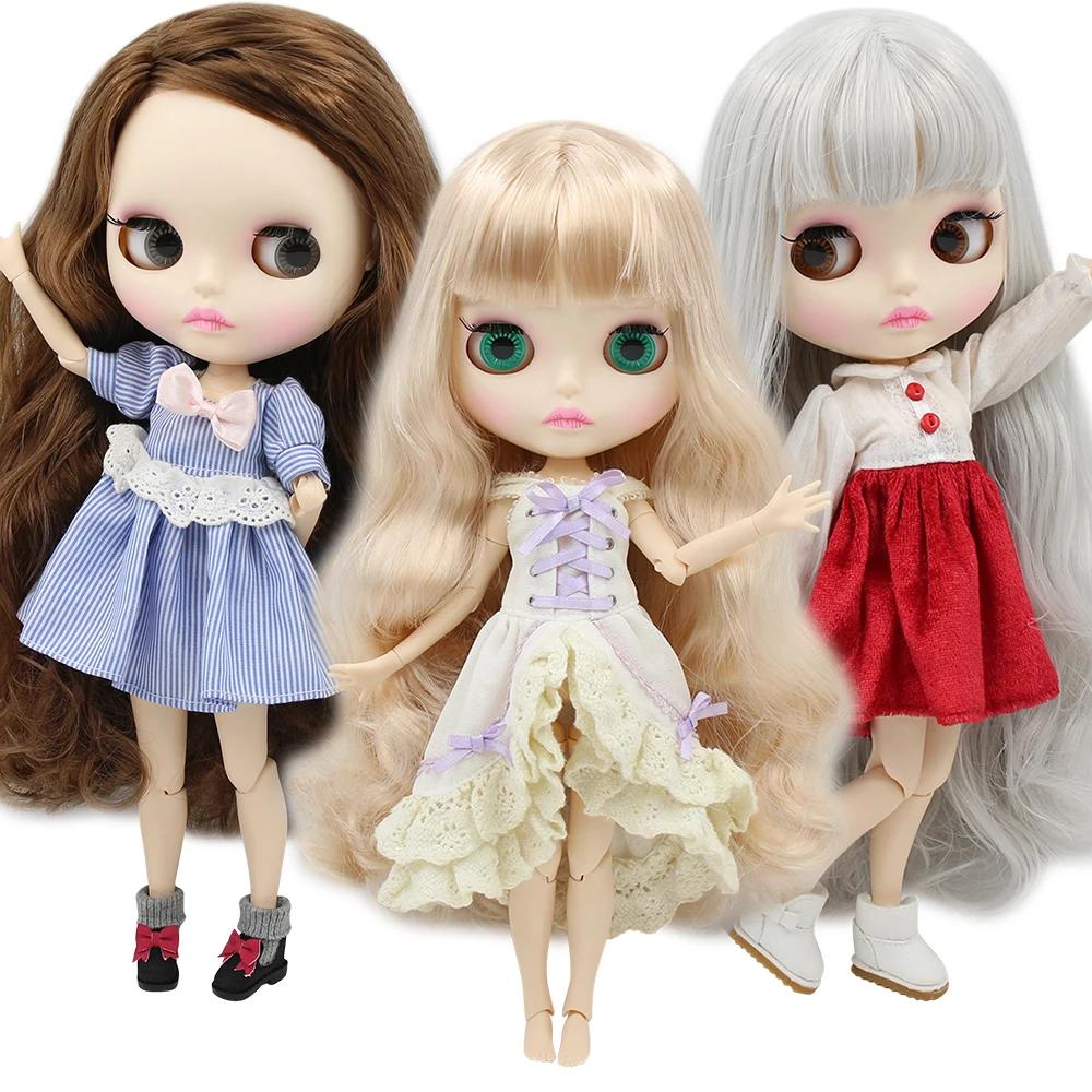 ICY DBS-Poupée Blyth Personnalisée avec Corps ArtiBMO, Jouet à Peau Blanche, Couleurs des Yeux Aléat