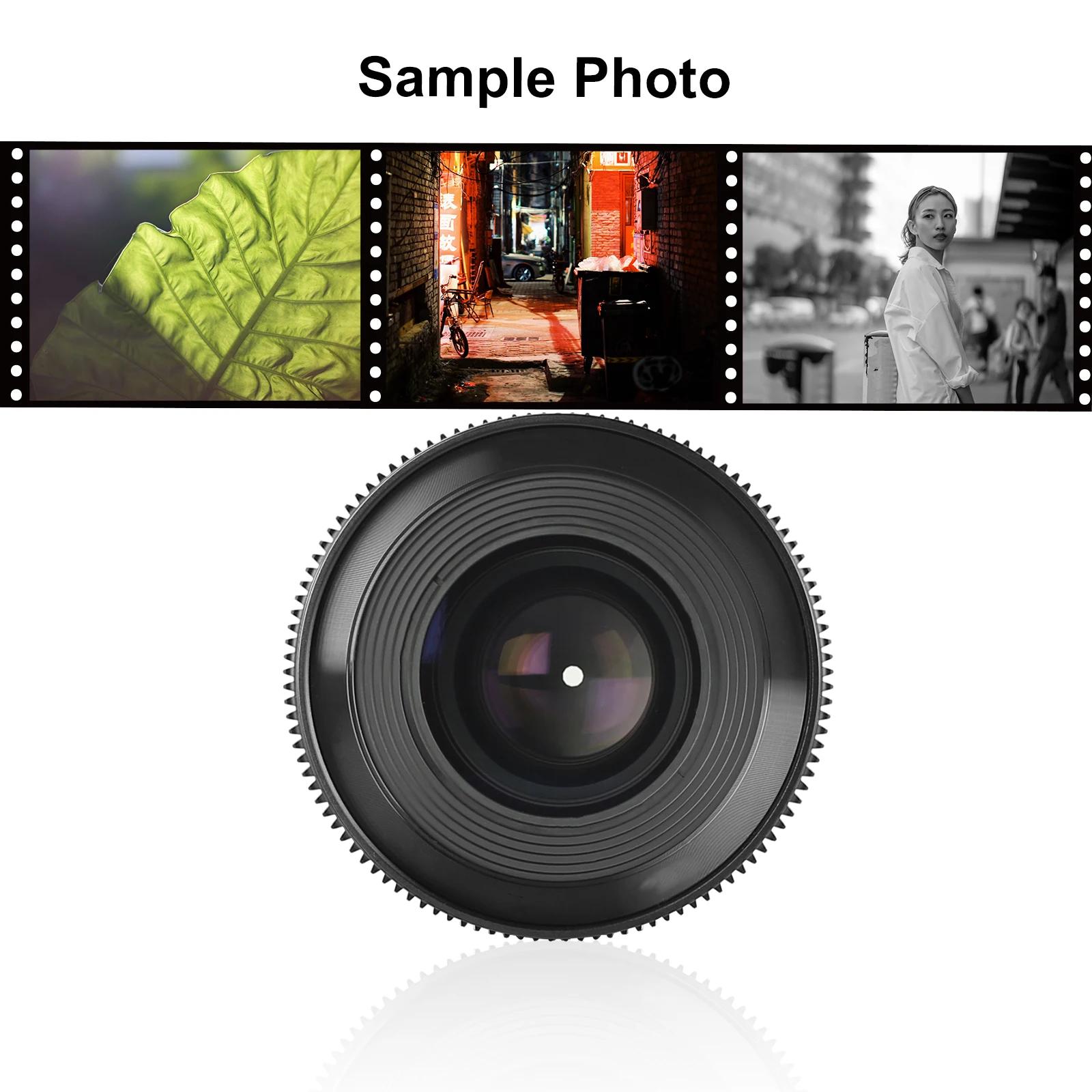 Objectif Cine Meike Prime 35/50/85/105/135 mm T2.1 pour systèmes de caméra de cinéma FF, comme Canon