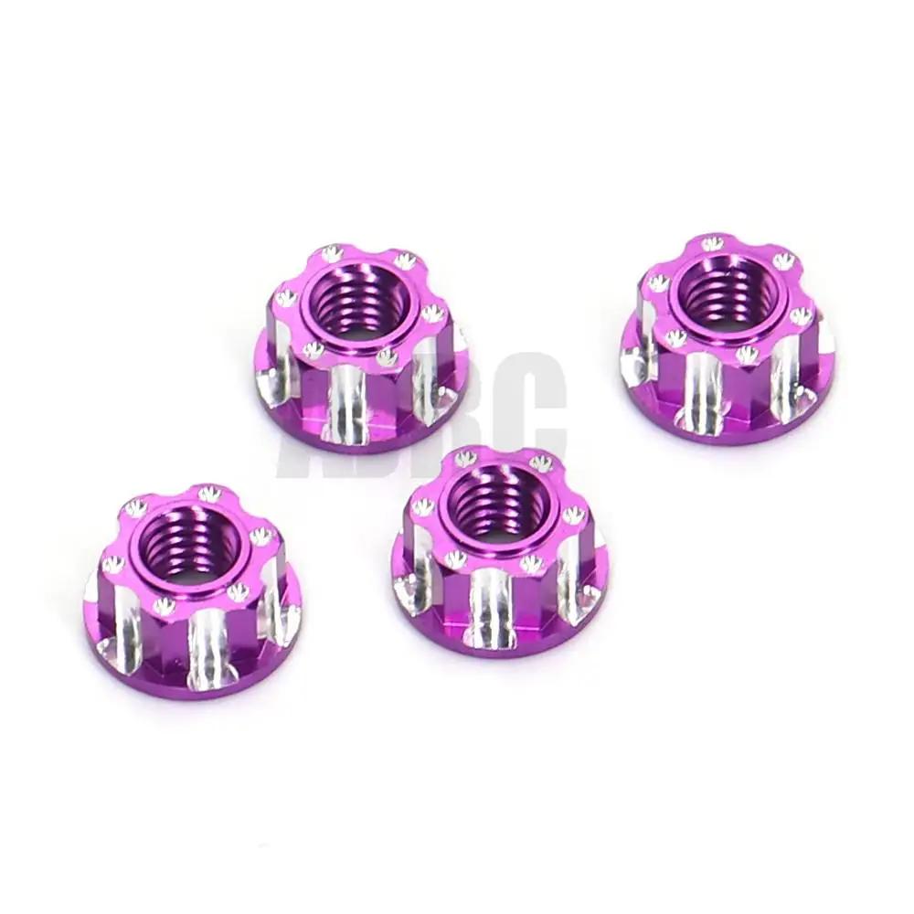 Écrou de pneu en alliage d'aluminium, pour roue RC 1/10 Trax TRtage TRX6 axial scx10 HSP YOKOMO D90 