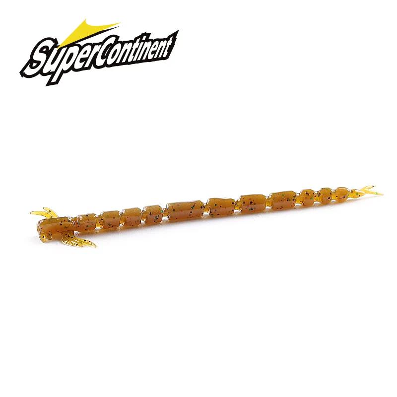 2021 nouvelle larve de sang supercontinent teez appât souple Luya appât souple fou 55mm/80mm larve p