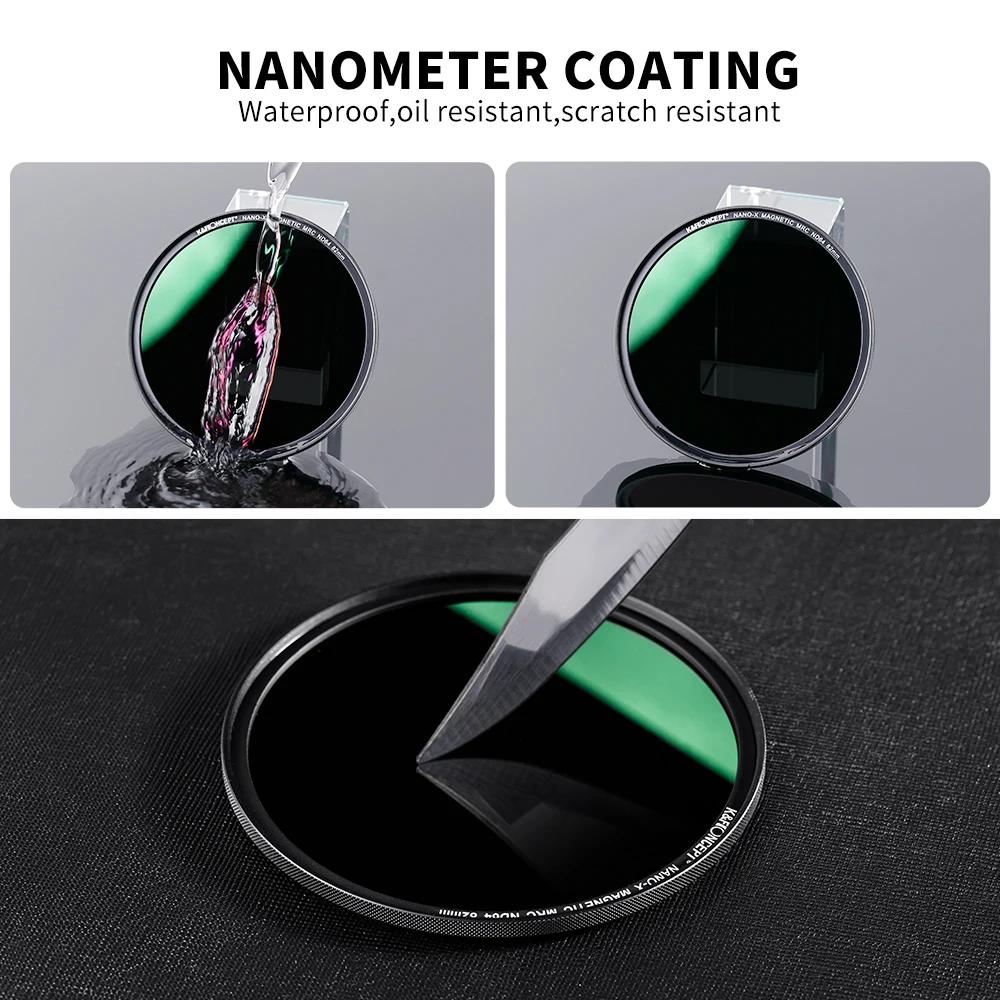 Filtre d'objectif d'appareil photo K&F CONCEPT magnétique HD ND64 Nano-x avec revêtements multicouch