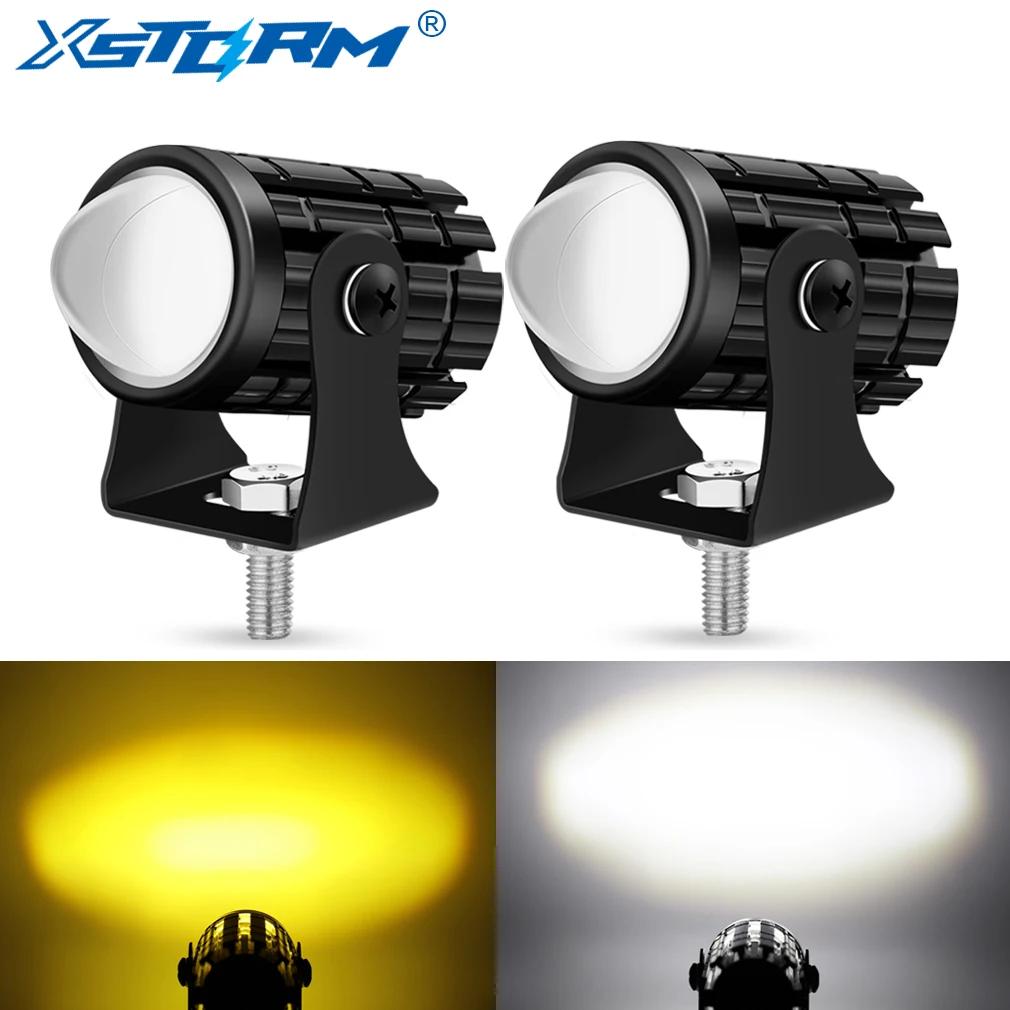 Projecteur de phare universel à lampe LED pour moto, VTT et scooter, lampadaire d'éclairage de piste