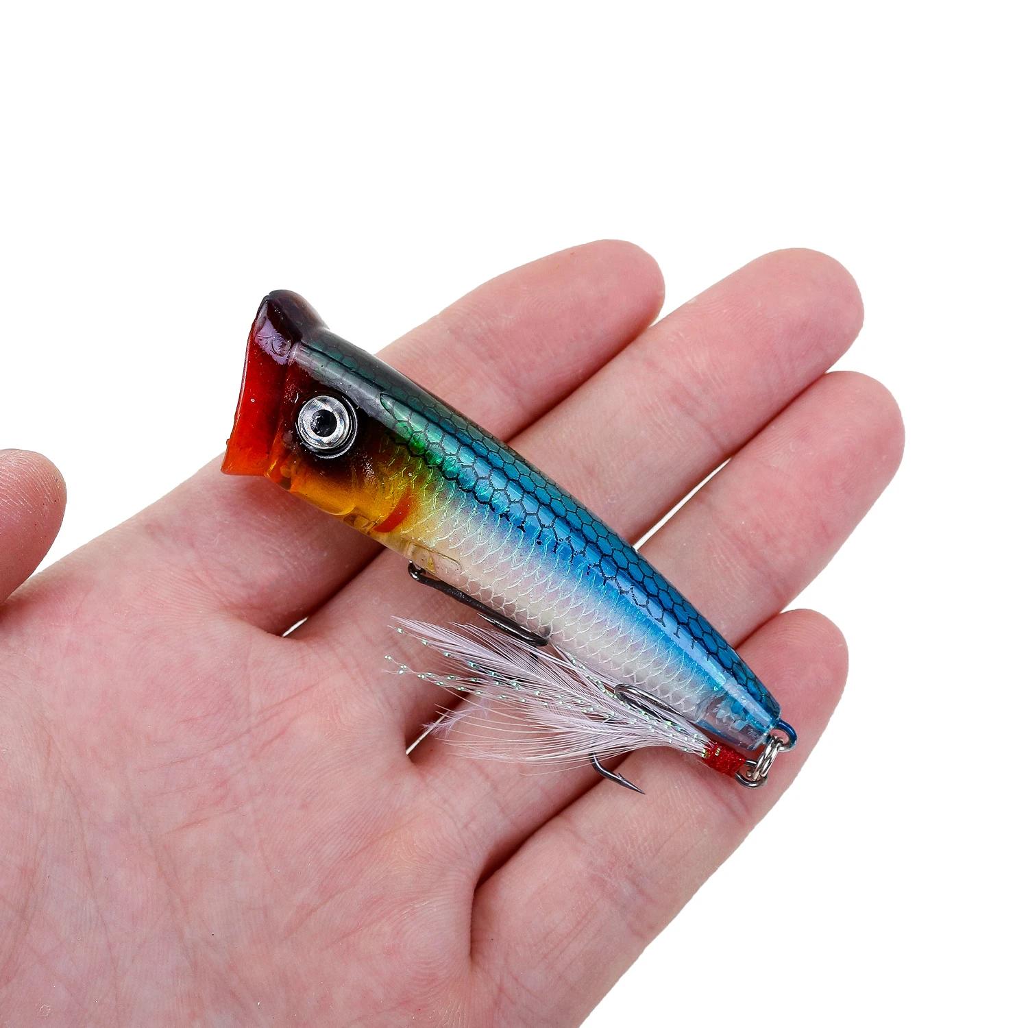 Leurre flottant rigide en plastique, appât Élidéal pour la pêche en surface, au bar ou au brochet, 8