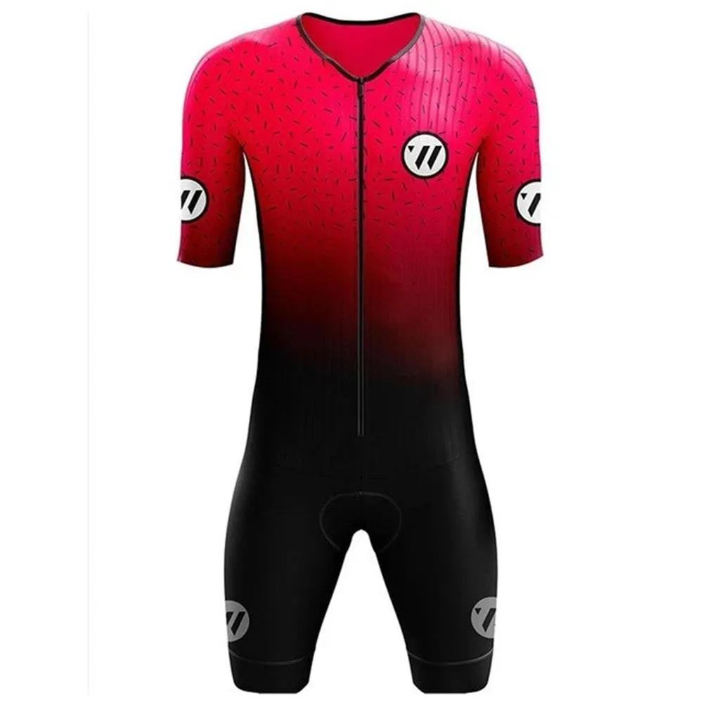 Combinaison de Triathlon à manches courtes pour hommes, Trisuit SpeedSuit, maillot de bain, vélo, co