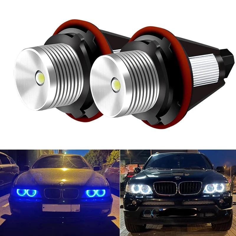 Yeux d'ange pour phares de voiture LED E39, 1 lot, 2x5W, 10W, blanc, bleu, rouge, jaune, pour E39, E