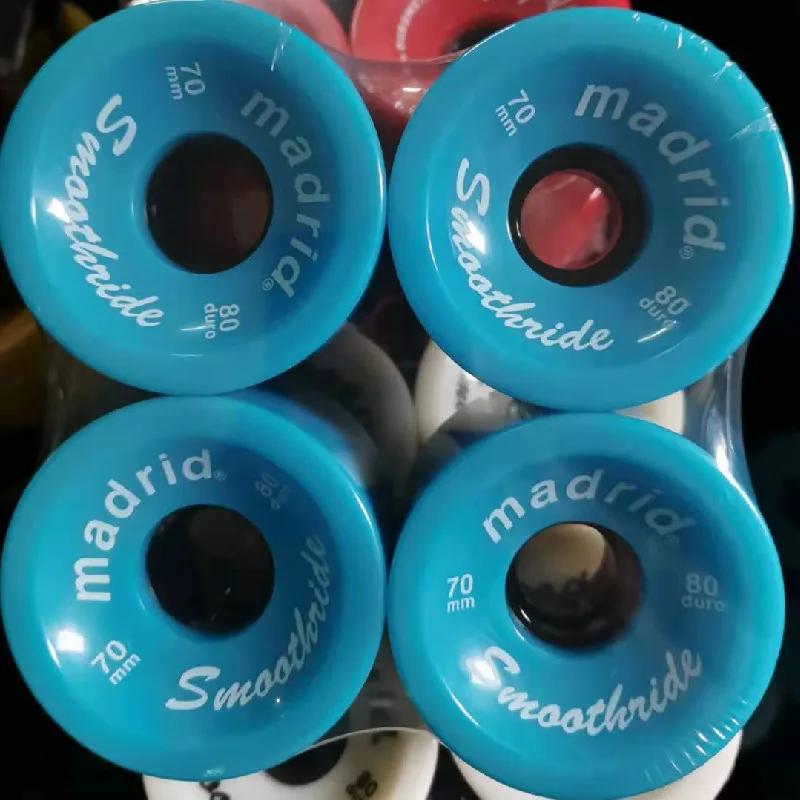 4 pièces 70mm 51mm 80 dur Longboard roue pour 70mm Skateboard pneu 80A Durable élastique PU Ruedas p