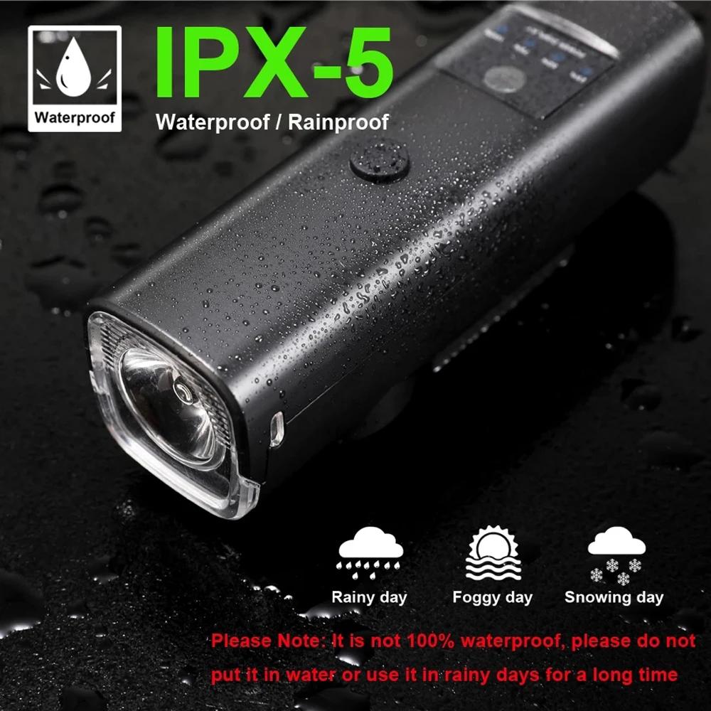 NEWBOLER vélo lumière étanche à la pluie USB Rechargeable LED 2000mAh vtt avant lampe phare cyclisme