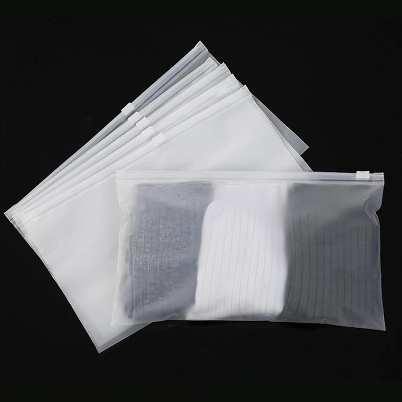 Sac à fermeture éclair givré 16 fils, sous-vêtements culottes chaussettes fournitures d'emballage ch