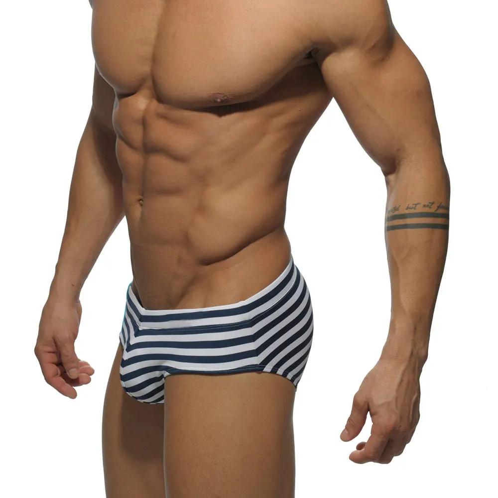 Maillot de bain homme Superbody rayé boxeur confortable pour plage et piscine troncs lisses