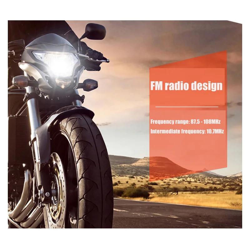 Audio FM pour moto, Radio AUX USB, carte TF, Compatible Bluetooth, affichage AUX, lecteur de musique