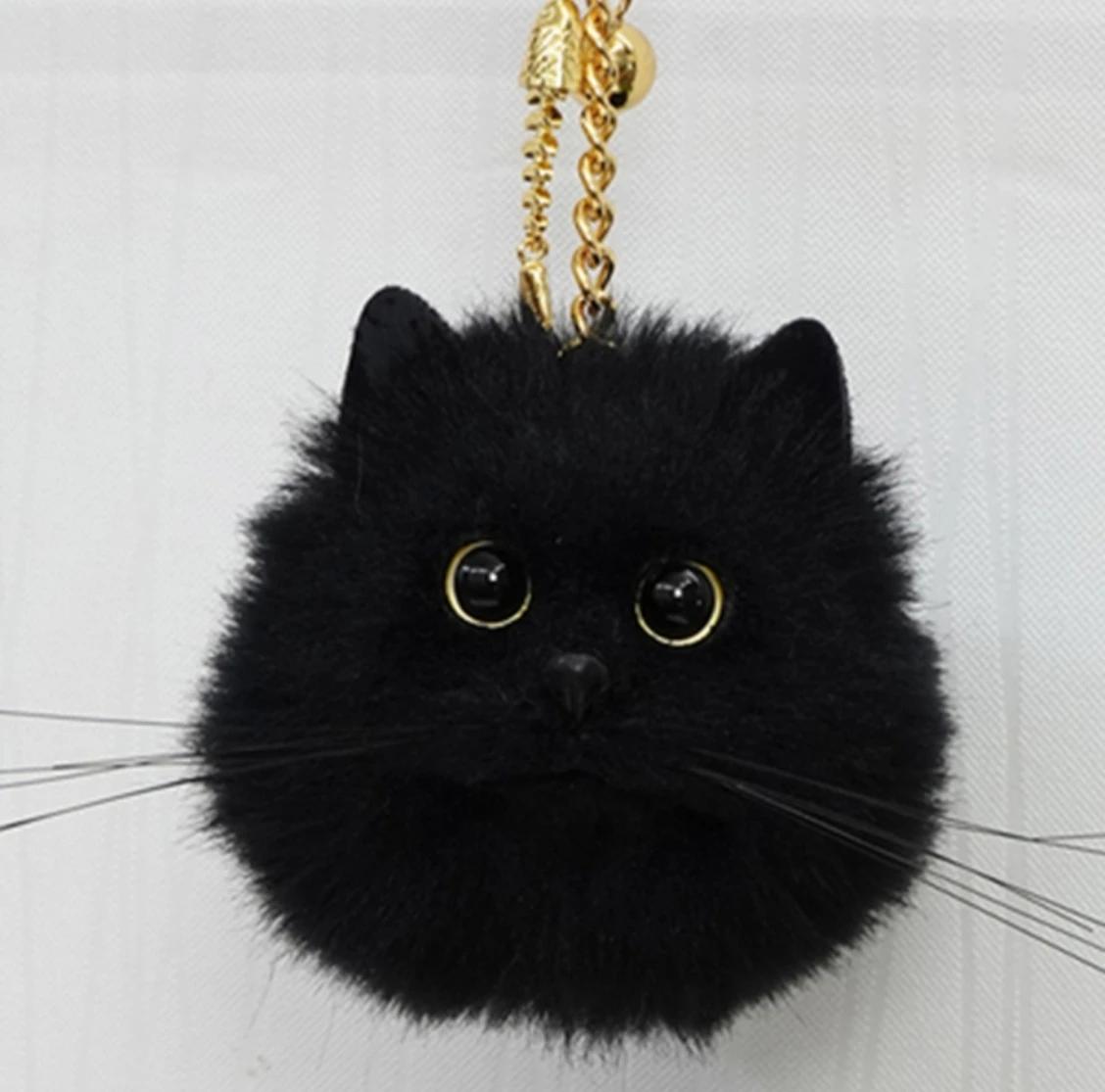 Haute qualité simulation peluche chat mignon téléphone portable boucle sac boucle voiture porte-clés