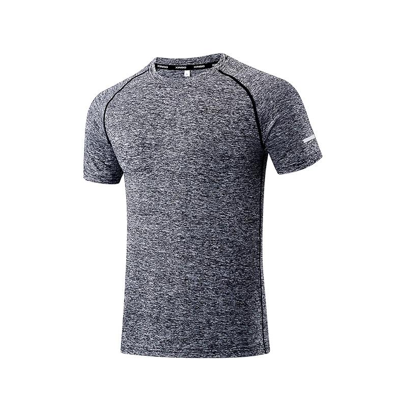 T-shirt de sport à séchage rapide pour hommes, vêtements de sport, t-shirt de course, collants de fi