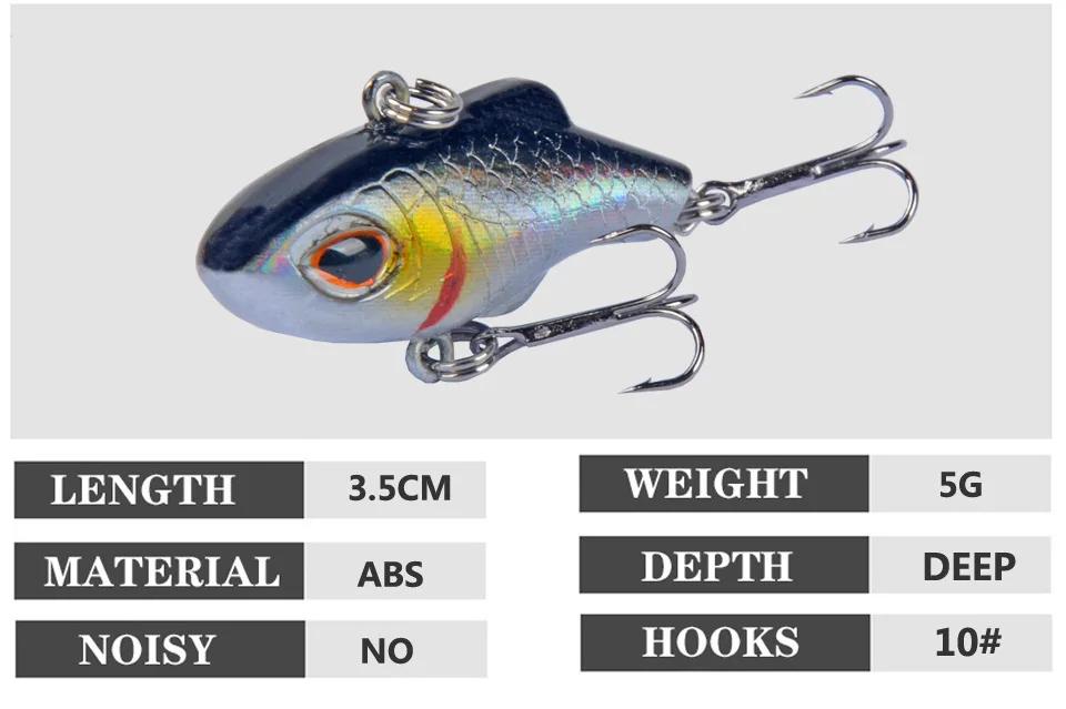 Leurre de pêche à la manivelle, mini wobblers durs, appâts vibrants, leurre de pêche en mer, hiver, 