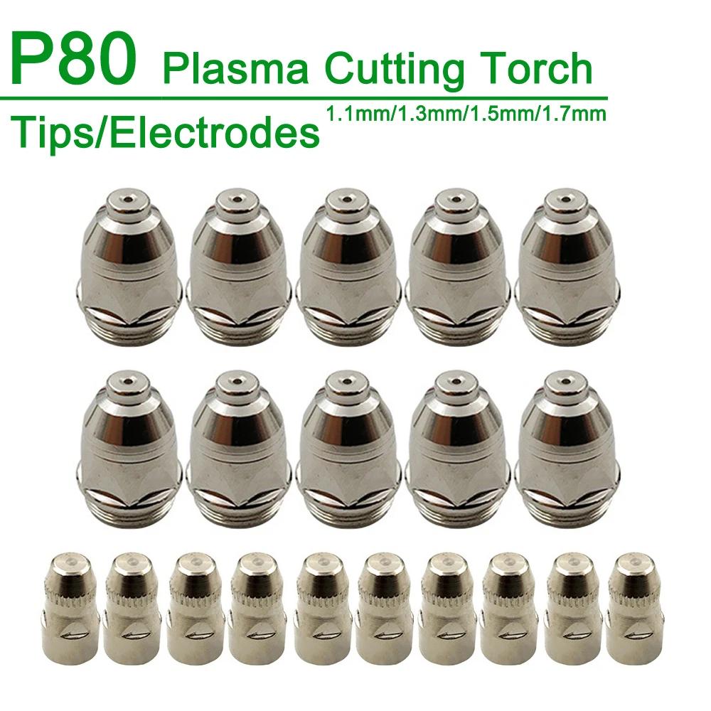 Buse d'électrode de pointe de torche à plasma CNC, coupe consommable, qualité supérieure, P80, 60A, 